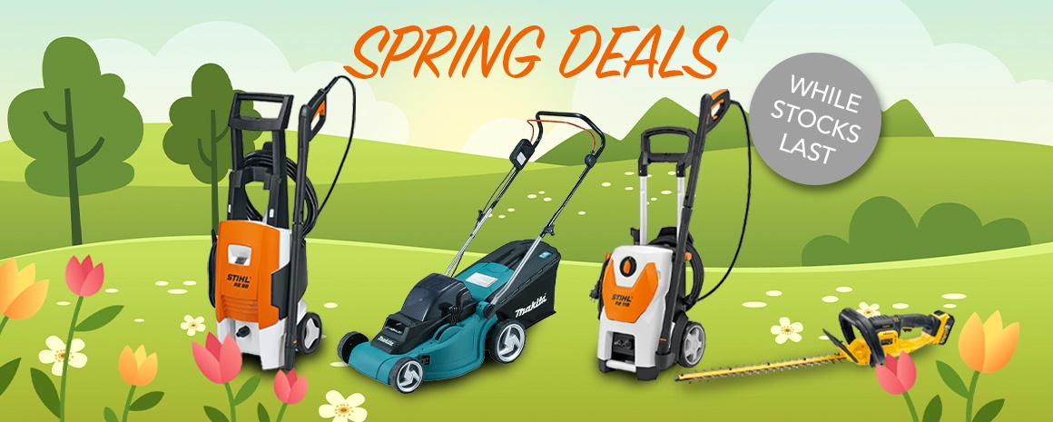 Spring Deals on lawn mowers and leaf blowers